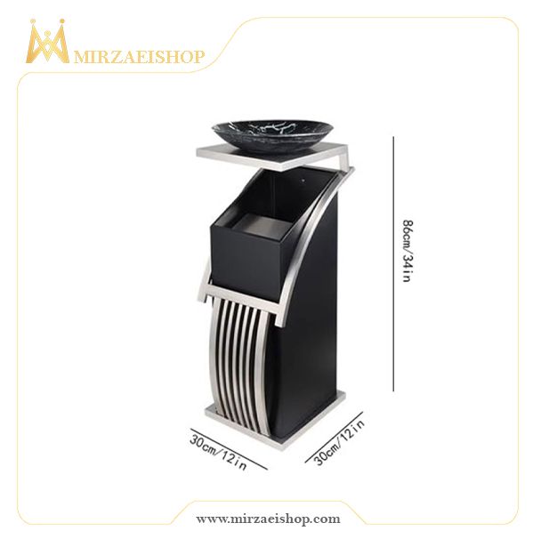  سطل زباله لابی استیل - کد 12255