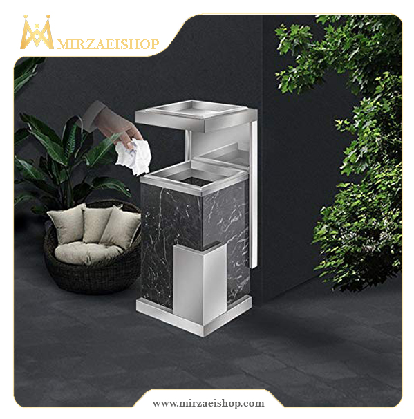  سطل زباله استیل جاسیگاری - کد 12254