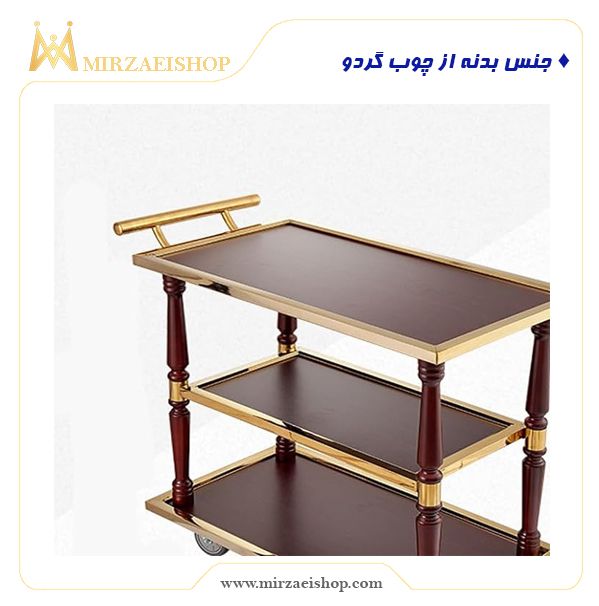  ترولی سه طبقه چوبی - کد 12113