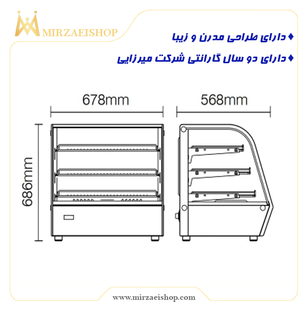  ویترین کیک (شو کیک) رومیزی امپرو - کد 100248