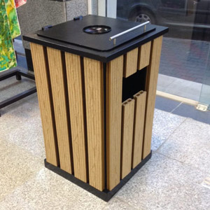 سطل-زباله-فضای-باز-چوبی